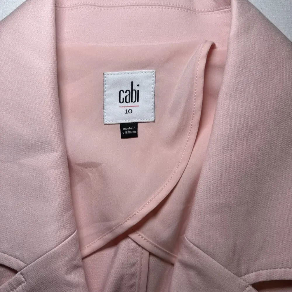 CAbi Womens Size 10 Grace Pink Blazer Mid Length Structured 3 Button Jacket NWOT - Picture 2 of 16